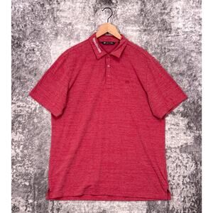 Travis Mathew Tour Issue Polo Shirt XL Mens Red Short Sleeve